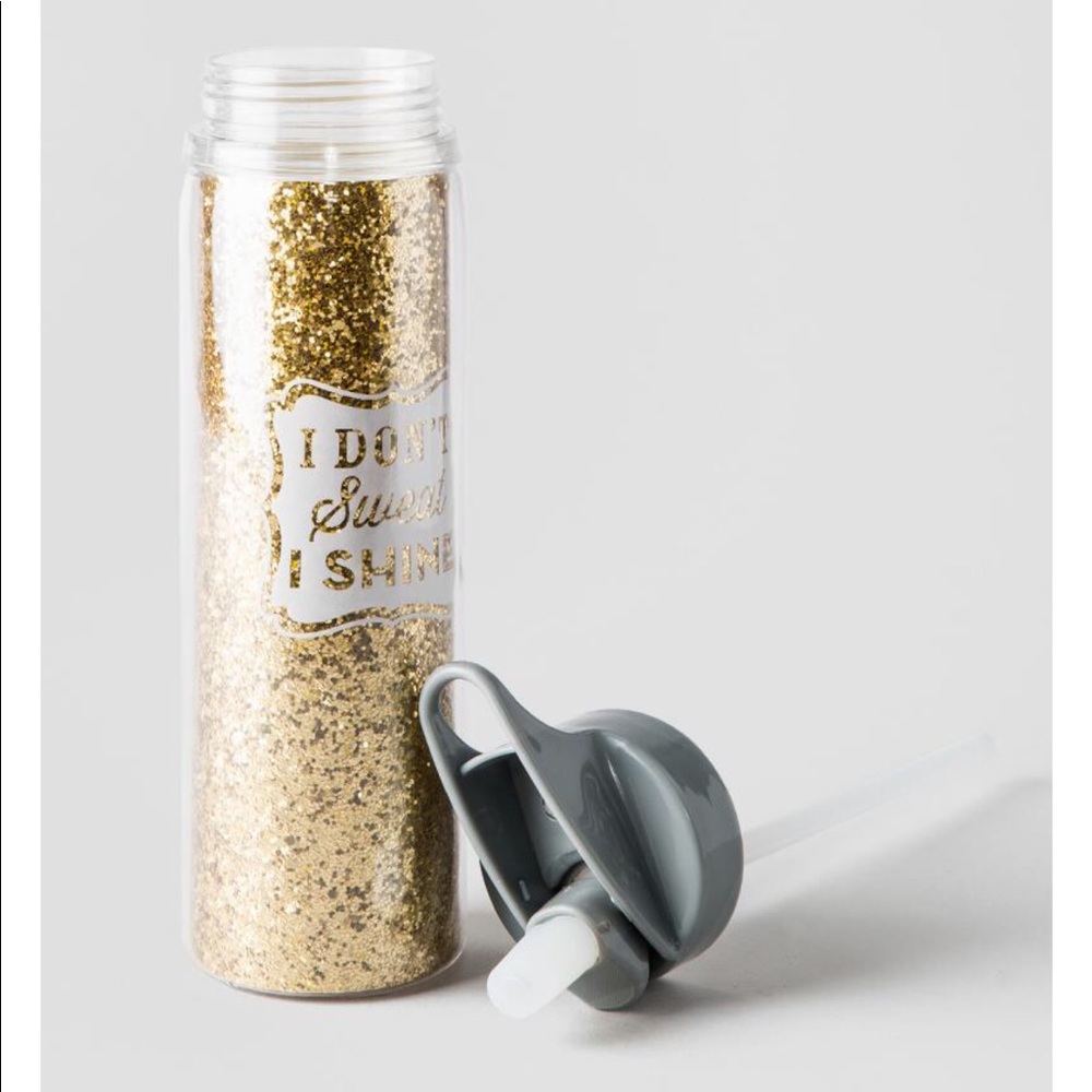Francesca’s I SHINE 18OZ WATER BOTTLE GOLD